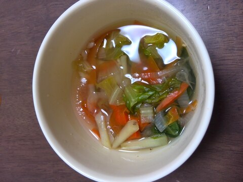 野菜たっぷり　中華スープ